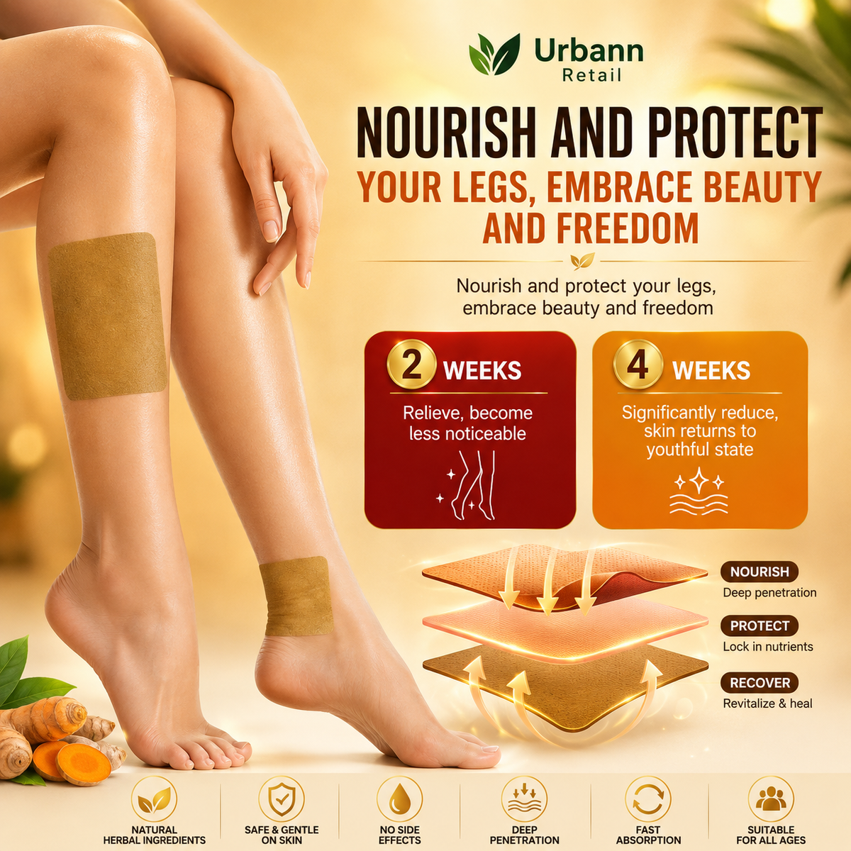 Turmeric Varicose Vein Patch (10 Pcs)