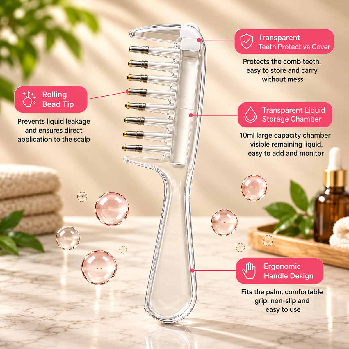 Hair Oil Applicator Comb