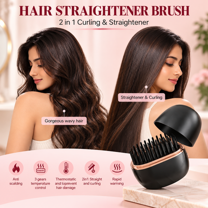 Wireless Portable Straight Hair Comb with Lid