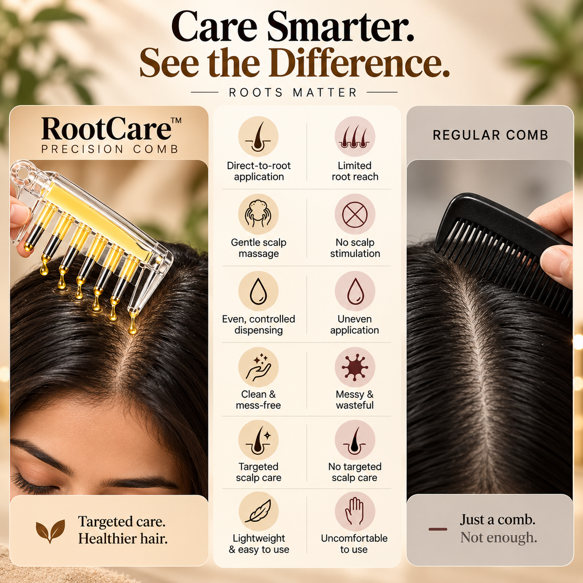 Hair Oil Applicator Comb