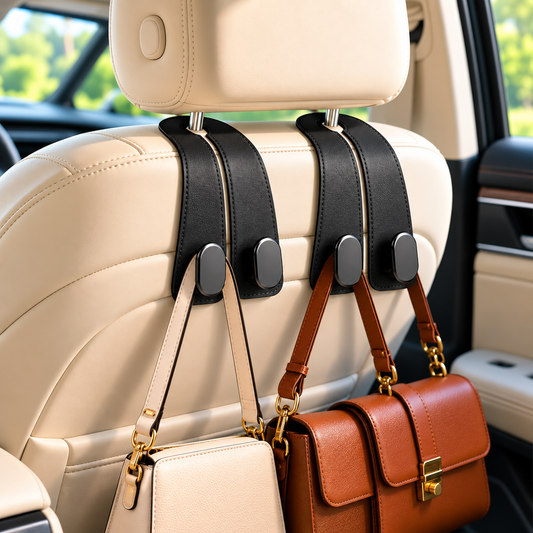 Vegan Leather Car Seat Hook(Buy 1 Get 1 Free)