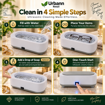Portable Mini Ultrasonic Jewelry Cleaner