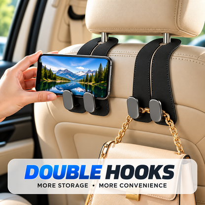 Vegan Leather Car Seat Hook(Buy 1 Get 1 Free)