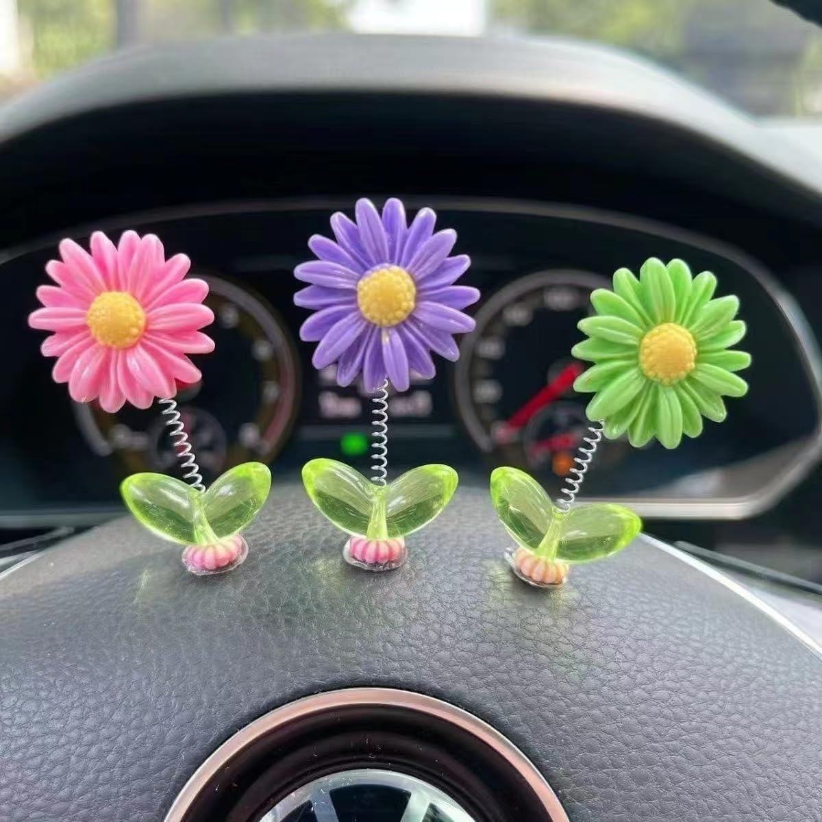 Resin Car Dashboard Decor Flower (5Pcs)
