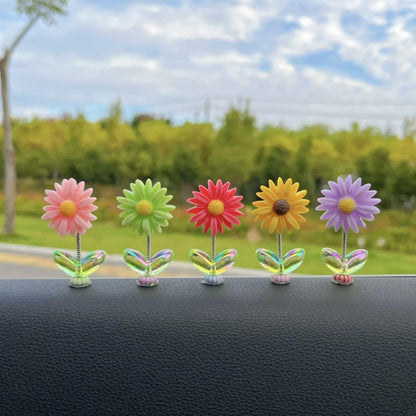 Resin Car Dashboard Decor Flower (5Pcs)